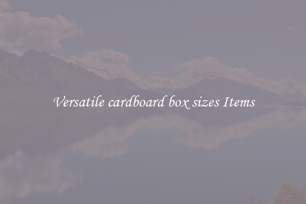 Versatile cardboard box sizes Items