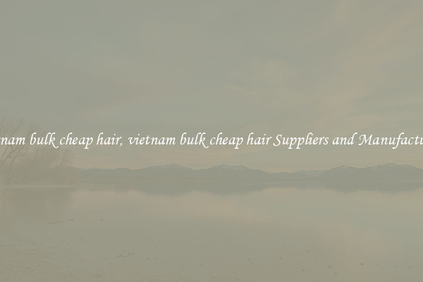 vietnam bulk cheap hair, vietnam bulk cheap hair Suppliers and Manufacturers