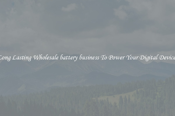 Long Lasting Wholesale battery business To Power Your Digital Devices