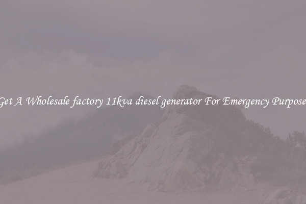 Get A Wholesale factory 11kva diesel generator For Emergency Purposes