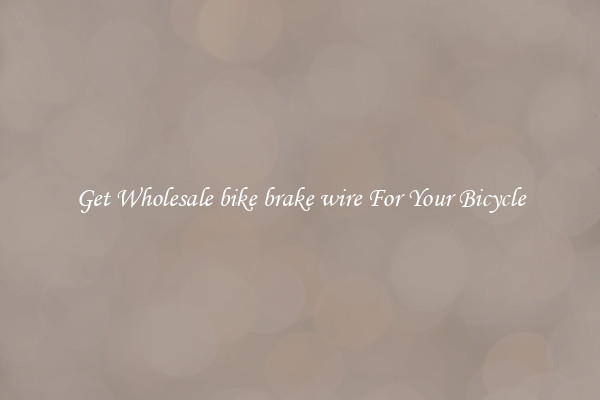 Get Wholesale bike brake wire For Your Bicycle