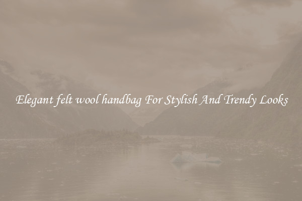 Elegant felt wool handbag For Stylish And Trendy Looks