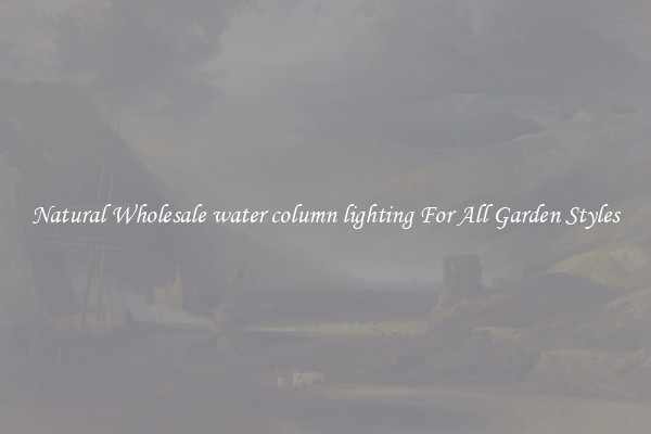 Natural Wholesale water column lighting For All Garden Styles