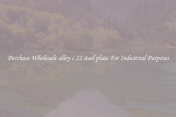 Purchase Wholesale alloy c 22 steel plate For Industrial Purposes