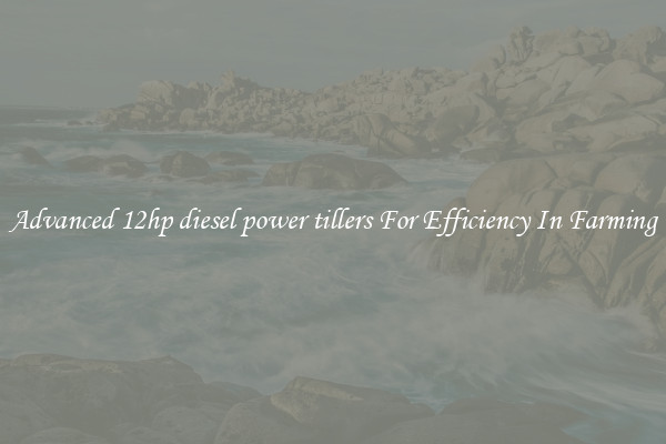 Advanced 12hp diesel power tillers For Efficiency In Farming
