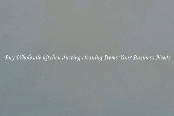 Buy Wholesale kitchen ducting cleaning Items Your Business Needs