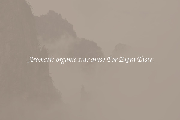 Aromatic organic star anise For Extra Taste
