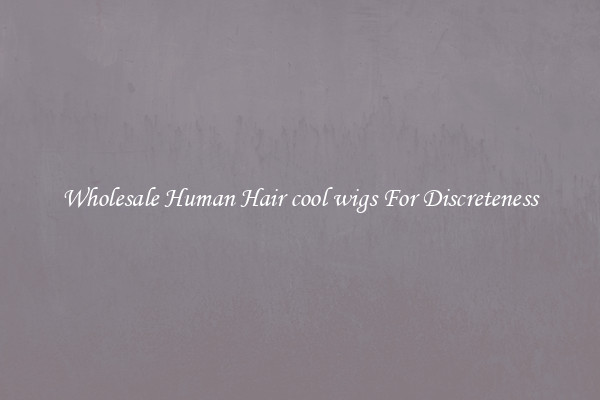 Wholesale Human Hair cool wigs For Discreteness