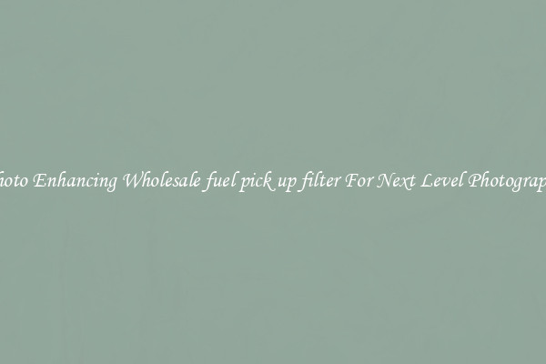 Photo Enhancing Wholesale fuel pick up filter For Next Level Photography