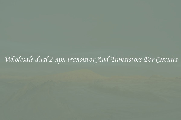 Wholesale dual 2 npn transistor And Transistors For Circuits