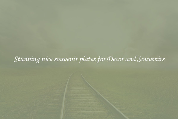 Stunning nice souvenir plates for Decor and Souvenirs
