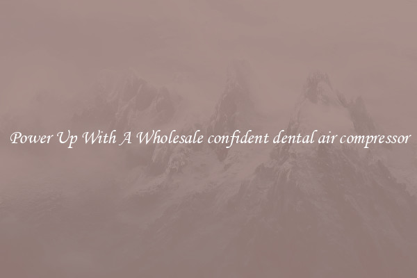 Power Up With A Wholesale confident dental air compressor