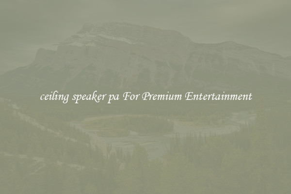ceiling speaker pa For Premium Entertainment