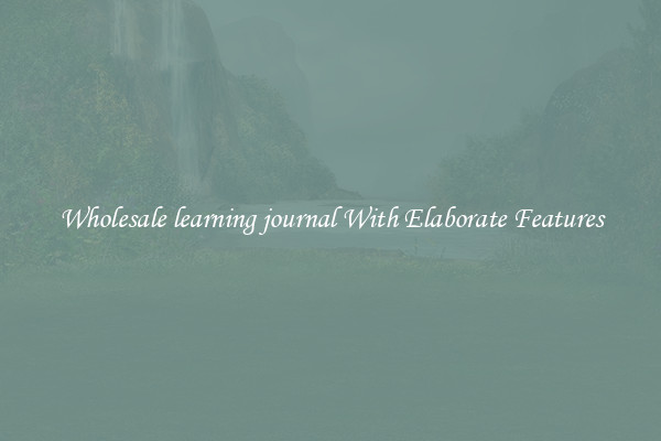 Wholesale learning journal With Elaborate Features